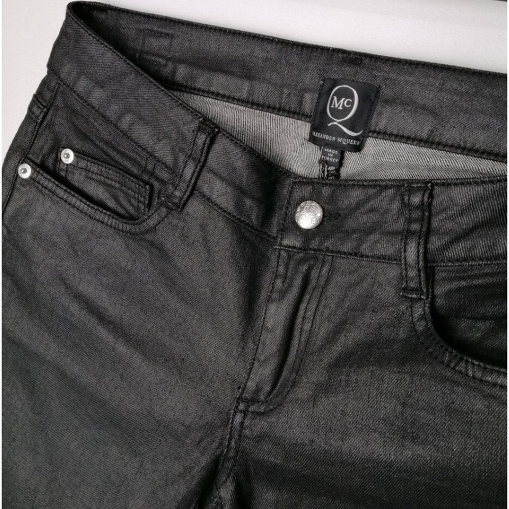 Vintage Alexander McQueen black denim pants with back embroidery - Picture 5 of 13